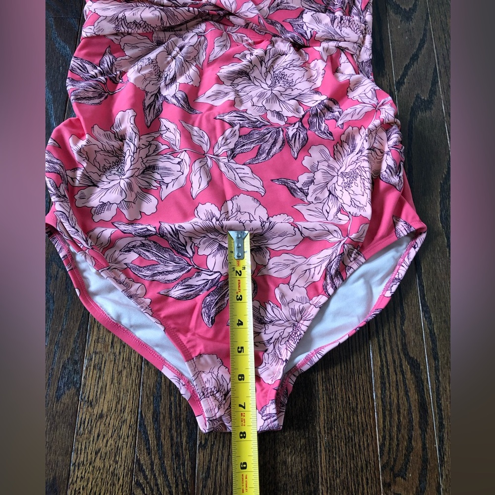 Isabel Maternity Women’s L Pink Floral Halter One-Piece Swim Bathing Suit - EUC! - Picture 7 of 12